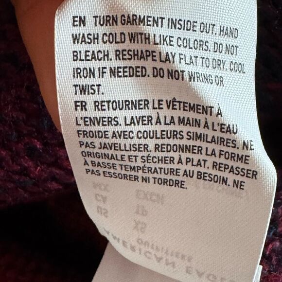 American Eagle Sweater Womens Size XS Ombre Knitted Mock Neck pullover Cropped - Picture 11 of 12